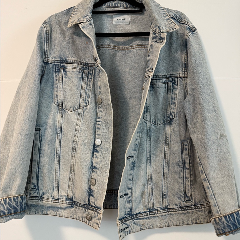 Denim Jacket with Faded Wash